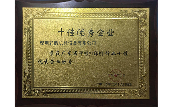 彩韻榮譽(yù)證書-優(yōu)秀企業(yè)